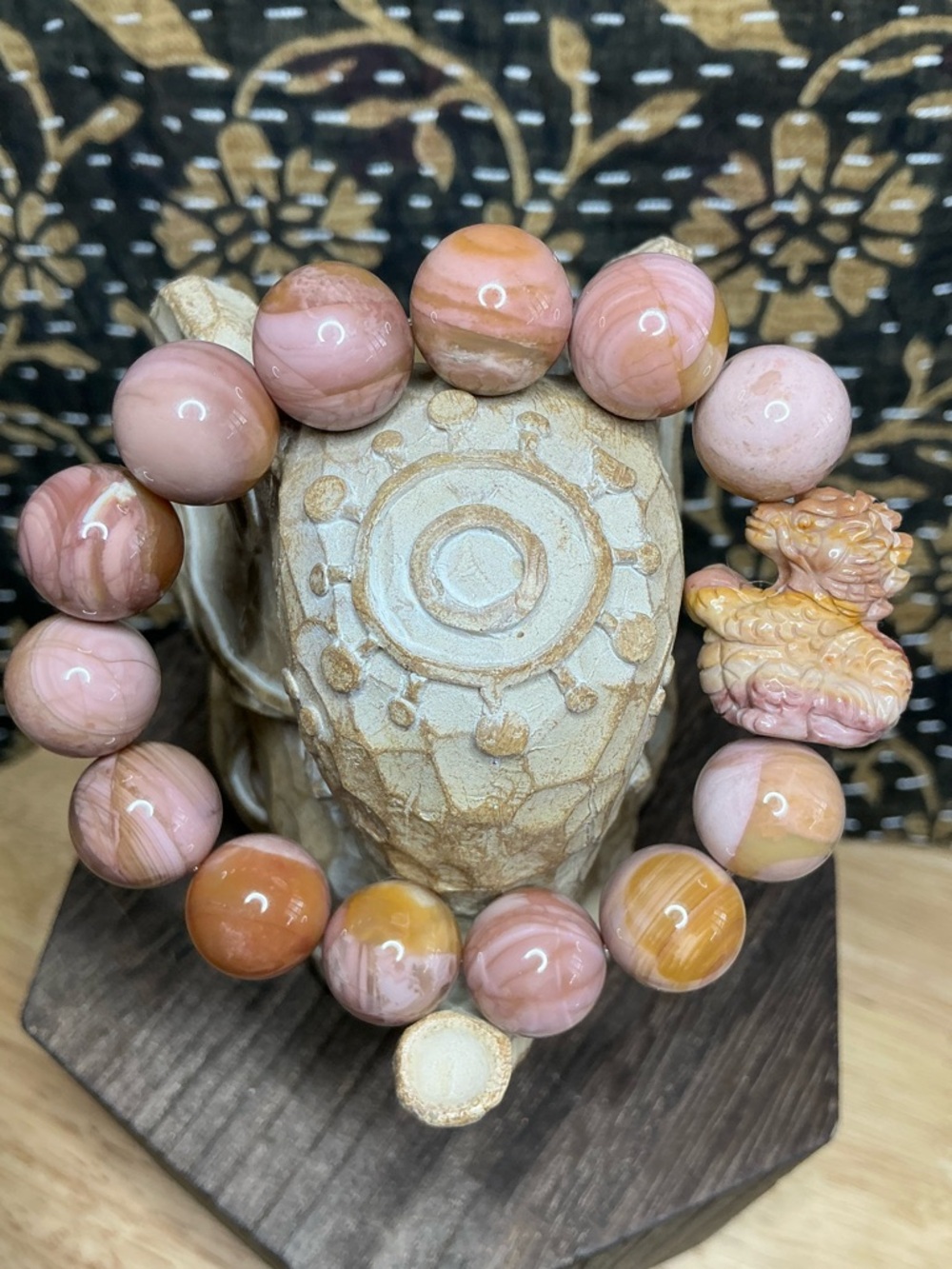 Crackled Mango Alashan 13mm with Alashan Dragon
